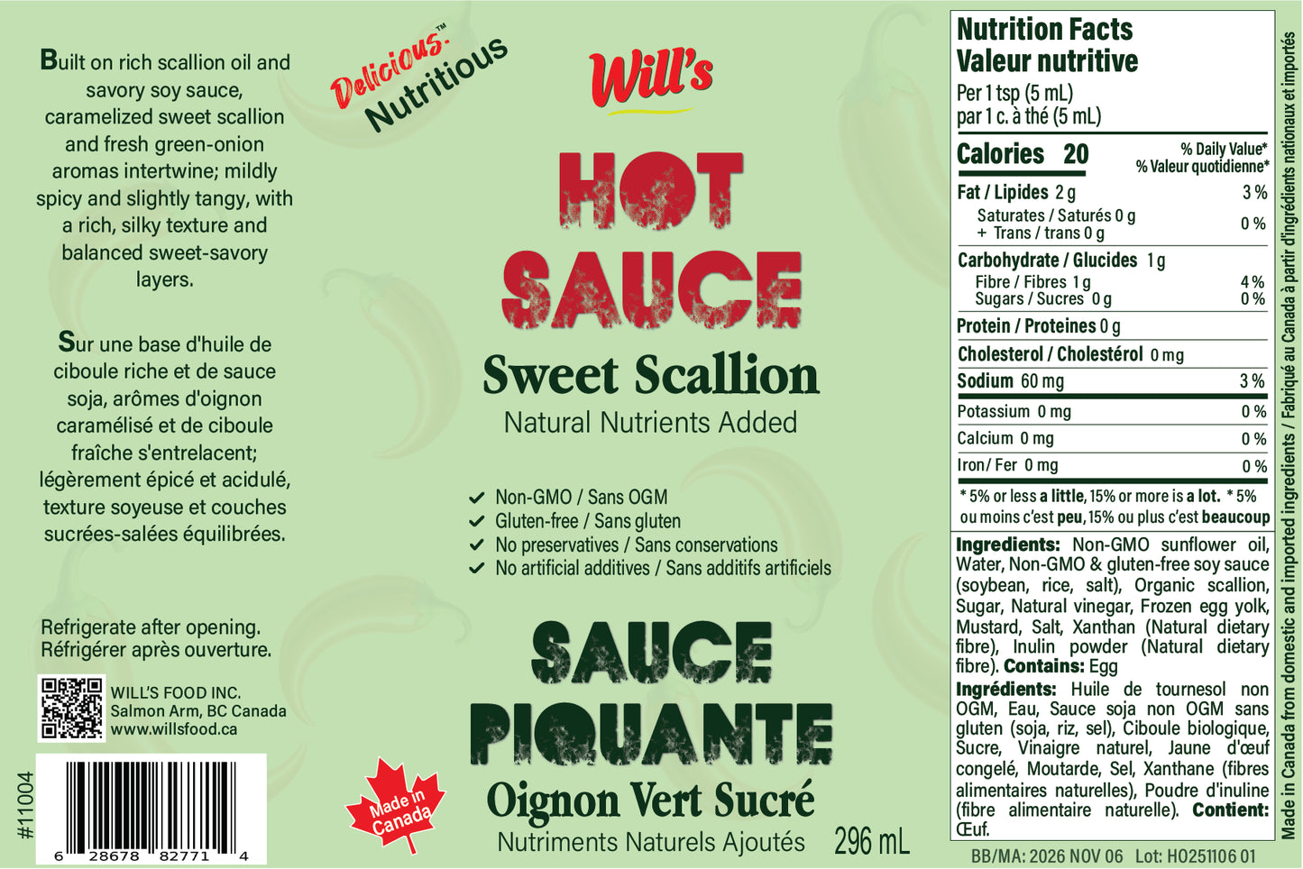 Sweet Scallion Hot Sauce