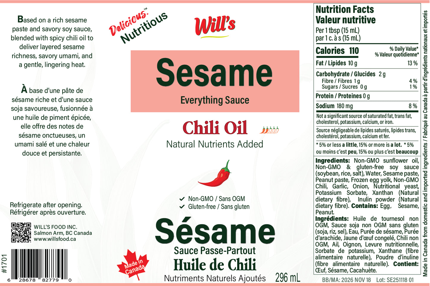 Chili Oil Sesame Sauce